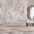 Мініатюра фотошпалер Цвітіння півоній в інтер'єрі спальні