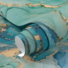 Мініатюра фотошпалер Синій мармур, флюїд фрагмент # 1