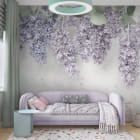 Миниатюра фотообоев Сирень 3Д в интерьере подростковой