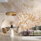 Миниатюра фотообоев Цветок водяной лилии в интерьере гостиной