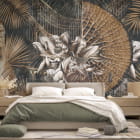 Мініатюра фотошпалер Нічна водяна лілія в інтер'єрі спальні