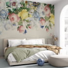 Мініатюра фотошпалер Весняне цвітіння садів в інтер'єрі спальні