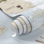 Мініатюра фотошпалер Світла карта світу з тваринами фрагмент # 1