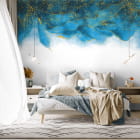 Миниатюра фотообоев Лазурная гладь, флюид в интерьере спальни