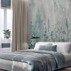 Мініатюра фотошпалер Польові квіти, малюнок в інтер'єрі спальні