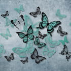 Превью фотообоев Бирюзовые бабочки
