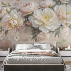 Миниатюра фотообоев Волшебные пион в интерьере спальни