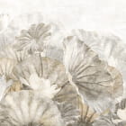 Мініатюра фотошпалер Бежеве листя лотоса