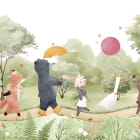 Миниатюра фотообоев Поход зверят на чаепитие