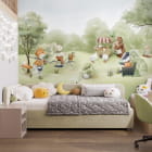 Мініатюра фотошпалер Прекрасний день лісових звірят в інтер'єрі дитячої