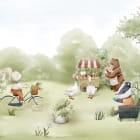 Мініатюра фотошпалер Прекрасний день лісових звірят