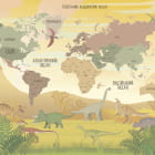 Мініатюра фотошпалер Карта світу з динозаврами