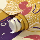 Мініатюра фотошпалер Яскравий футбольний м'яч фрагмент # 1