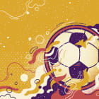 Мініатюра фотошпалер Яскравий футбольний м'яч