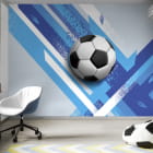 Мініатюра фотошпалер Футбол 3Д в інтер'єрі підліткової