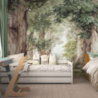 Миниатюра фотообоев Лесная тропинка, акварель в интерьере детской