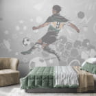 Мініатюра фотошпалер Футболіст, графіка в інтер'єрі підліткової