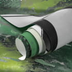 Мініатюра фотошпалер Футбольний м'яч на зеленому фрагмент # 1