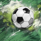 Мініатюра фотошпалер Футбольний м'яч на зеленому