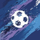 Мініатюра фотошпалер Футбольний м'яч на блакитному