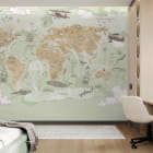 Миниатюра фотообоев Карта приключений, УКР в интерьере детской