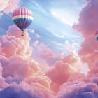 Миниатюра фотообоев Воздушные шары в облаках