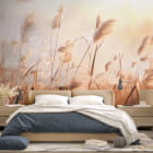 Миниатюра фотообоев Солнечные колоски в интерьере спальни
