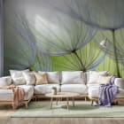 Миниатюра фотообоев Большие пушинки одуванчика в интерьере гостиной