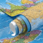 Миниатюра фотообоев Карта мира на русском фрагмент #1